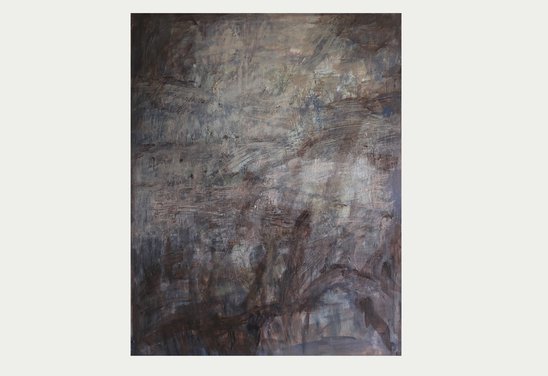 Án titils. Untitled. Mixed media on canvas 110 x 85 cm.