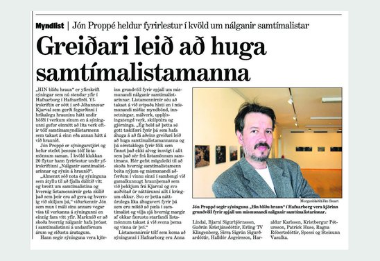 Hin blíðu hraun, annað viðtal við Jón Proppé