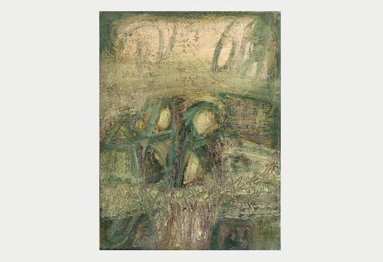 Garðurinn og tíminn 04. Oil on canvas 40 x 30 cm. 2023.