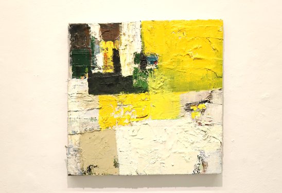 H.F, van Steensel. z.t. (when are we going), 2024, mixed media on canvas