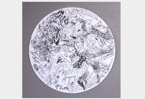 Untitled. Ink on paper Ø 40,64 cm.