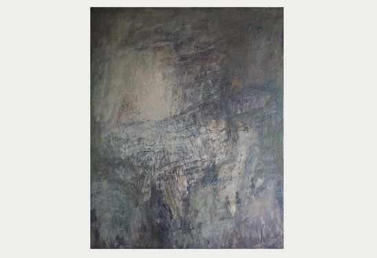 Án titils. Untitled. Mixed media on canvas 110 x 85 cm.