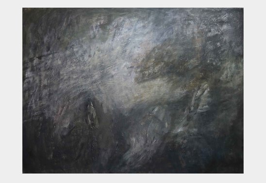 Án titils. Untitled. Mixed media on canvas 80 x 105 cm. 2024