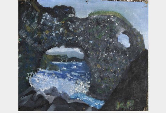 Gatklettur. Olía á striga. Oil on canvas.