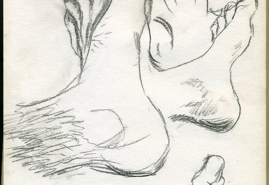 Fætur og tær, teikniæfing