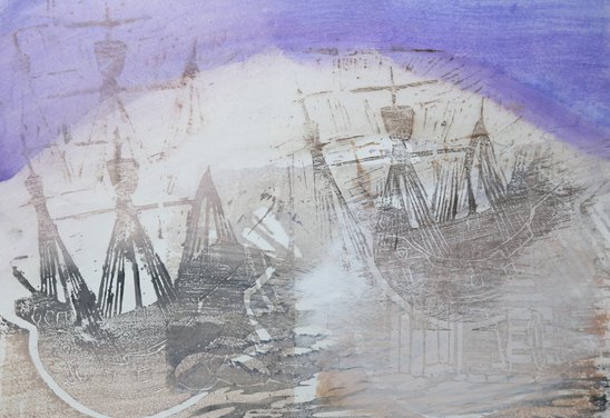 Án titils Untitled. Mixed media on paper