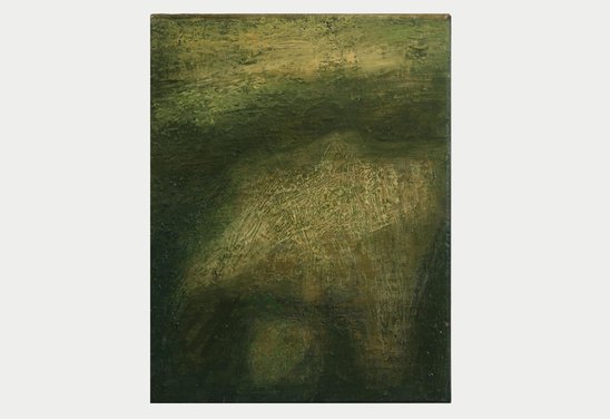 Garðurinn og tíminn 21. Oil on canvas 45 x 35 cm. 2023.