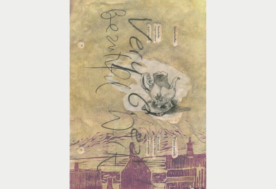 Án titils. Untitled. Mixed media on paper. In private collection.