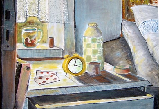 Uppstilling á náttborði