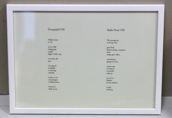 Útvarpsljóð VIII / Radio pome VIII