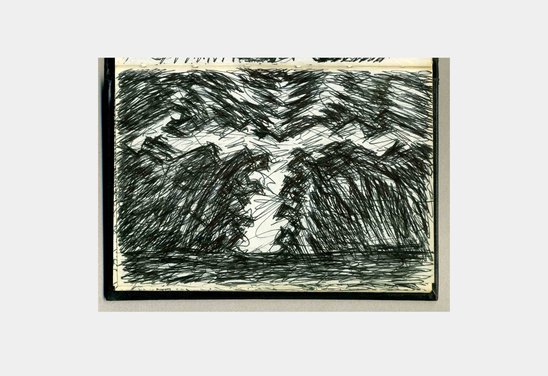 Untitled. Pen sketch 10,5 x 14,8 cm. 1988