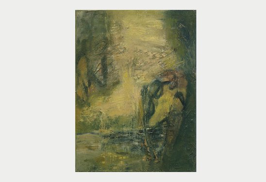 Garðurinn og tíminn 01. Oil on canvas 40 x 30 cm. 2023.