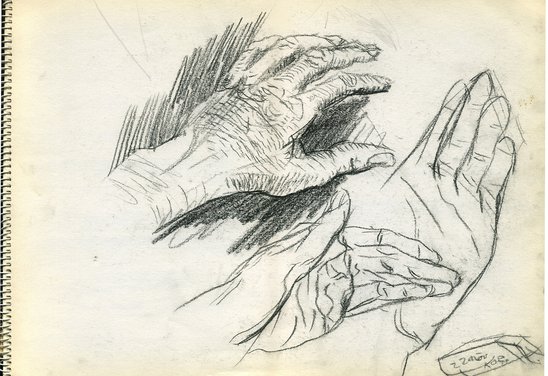 Teikniæfing, vinstri hönd