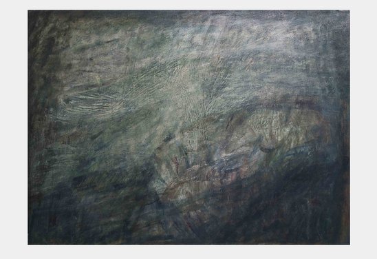 Án titils. Untitled. Mixed media on canvas 50 x 70 cm.