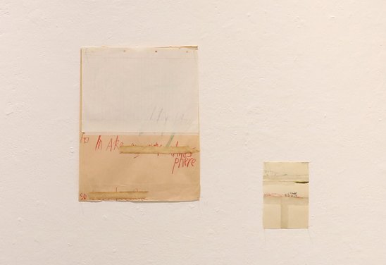 H.F. van Steensel. Left: Z.t. (abstract), 2024. Mixed media on paper. . Right: z.t., 2024. Mixed media on paper.