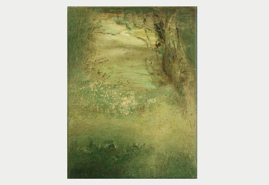 Garðurinn og tíminn 11. Oil on canvas 40 x 30 cm. 2023. Private collection.